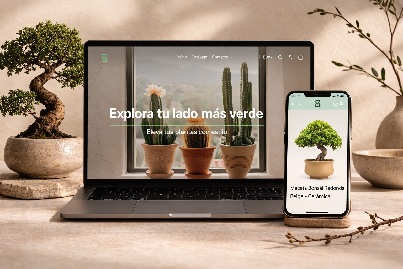 Mockup de la web Bothanik